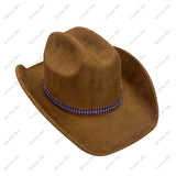 HATC260503-01                  21'' Silver metal with flag color crystal beads Hat chain