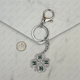 KCS230816-01      Clear crystal flower keychain