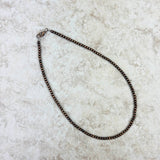 NKS230603-26-COOPER       18 Inches 4mm cooper Navajo pearl bead Necklace