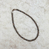 NKS230603-30-COOPER     16 Inches 6mm cooper Navajo pearl bead Necklace