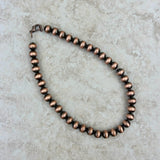 NKS230603-32-COOPER     15 Inches 10mm cooper Navajo pearl bead Necklace