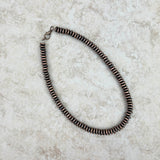 NKS230603-33-COOPER     16 Inches 8mm roundel cooper Navajo pearl bead Necklace