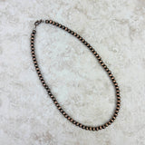 NKS230603-36-COOPER      18 Inches 6mm cooper Navajo pearl bead Necklace