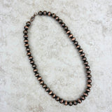 NKS230603-46-COOPER      17 Inches 10mm cooper Navajo pearl bead Necklace