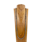 NKS230603-69-SILVER      60 Inches 8mm silver Navajo pearl bead Necklace