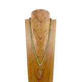 NKS230702-20-GREEN	 27 Inches green color crystal lanyard