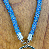NKS230702-20-LIGHT BLUE	 27 Inches light blue color crystal lanyard
