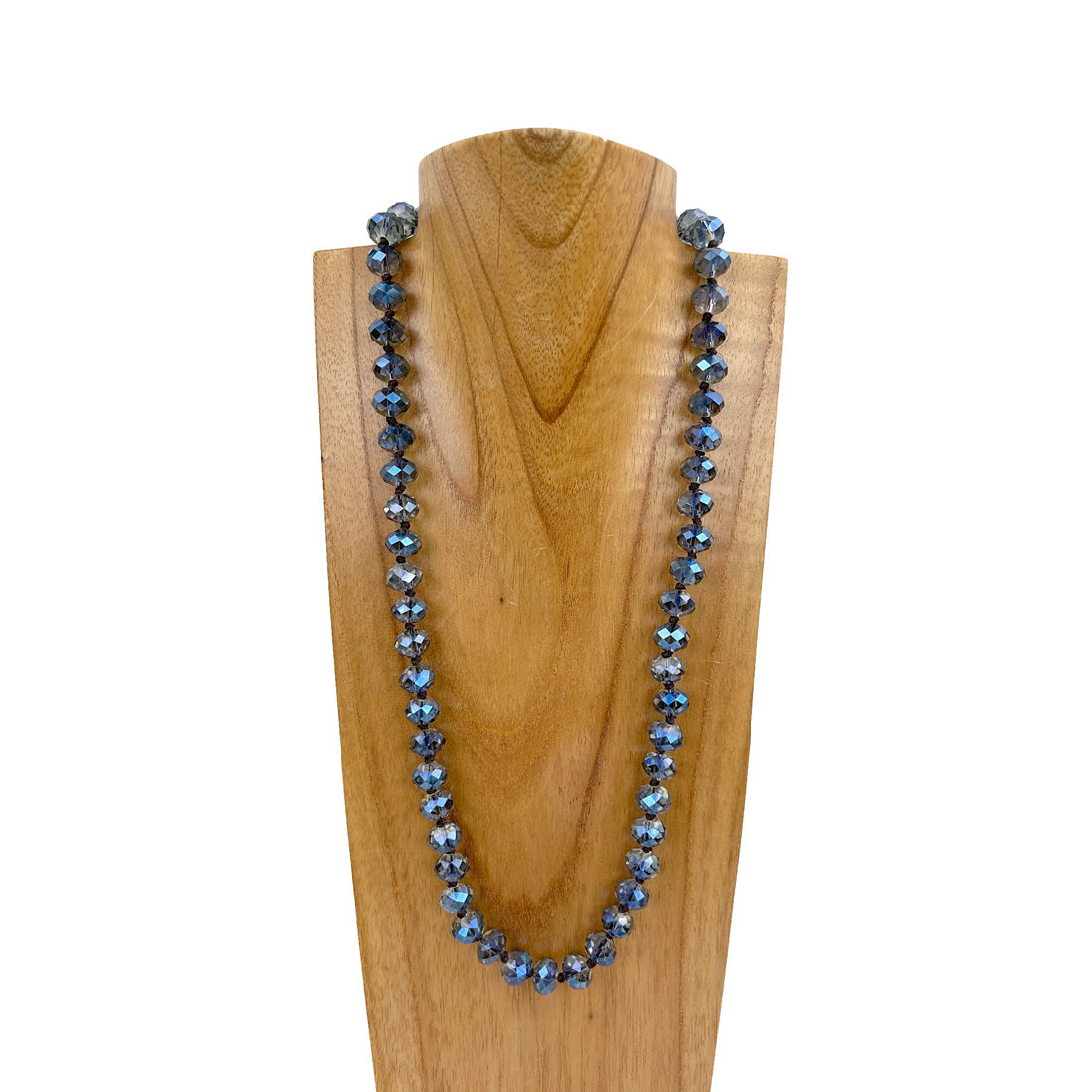 NKS230818-01-BLUE      24 inches hot blue crystal Necklace