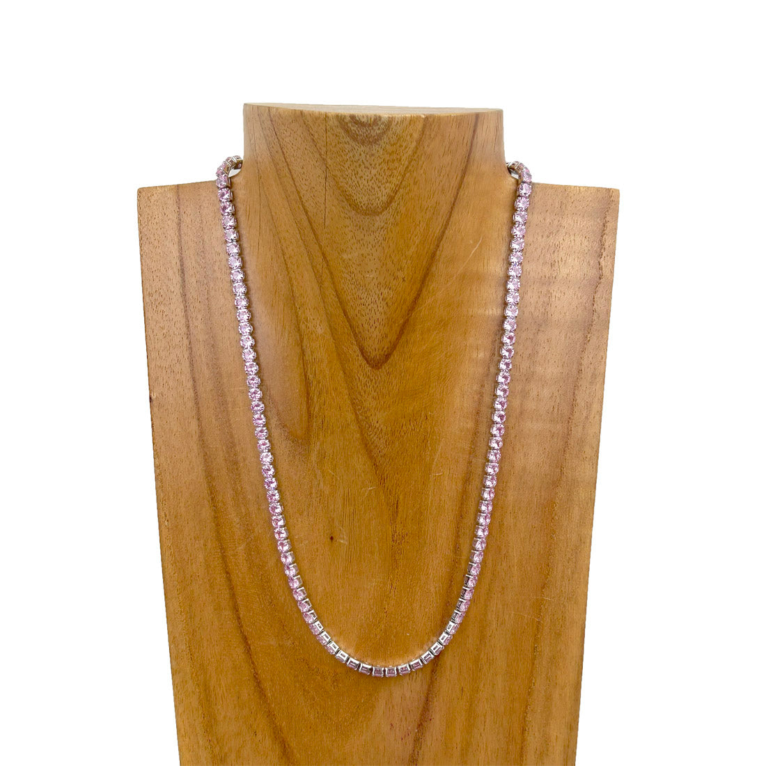 NKZ231028-43                  18 Inches silver with crystal diamonds Necklace
