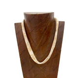 NKS251012-08-BLACK             16'' L Silk feeling scarf Necklace