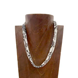 NKS251012-08-BLACK             16'' L Silk feeling scarf Necklace (Copy)