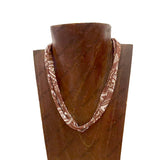 NKS251012-08-BLACK             16'' L Silk feeling scarf Necklace