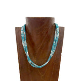 NKS251012-08-BLACK             16'' L Silk feeling scarf Necklace