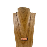 NKY220530-01CP-BLUE                     22'' Copper metal chain with blue turquoise rectangle pendent Necklace