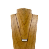 NKY220530-02CP-GREEN                      16'' Copper metal chain with green turquoise rectangle pendent Necklace