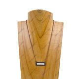 NKY220530-04-COPPER-WHITE                 16 inches copper metal chain with rectangle white turquoise stone pendant Necklace