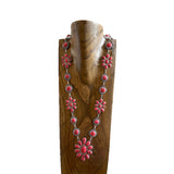 NKY230430-02                  29'' Silver metal with black stone chain Necklace