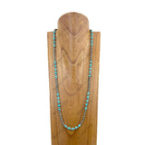 NKY240427-01                      33 Inches silver Navajo pearl with blue turquoise round stone beads Necklace