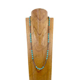 NKY240427-07              33 Inches copper Navajo pearl with blue turquoise round stone beads Necklace