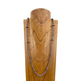 NKY250121-38                    36 inches 8mm copper Navajo pearl beads Necklace