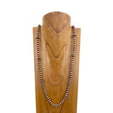 NKY250121-38                    36 inches 8mm copper Navajo pearl beads Necklace