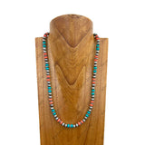 NKY250121-48            24 inches silver Navajo pearl with muti color stone beads Necklace