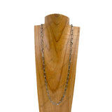 NKY250121-65          30 inches silver metal chain Necklace