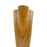 NKY250121-69          30 inches silver metal chain Necklace