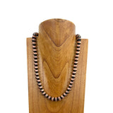 NKY250121-89           22 inches copper Navajo pearl beads Necklace