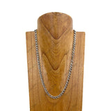 NKY250308-14                   23 inches Silver metal chain Necklace