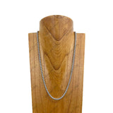 NKY250308-17                     23 inches Silver metal chain Necklace