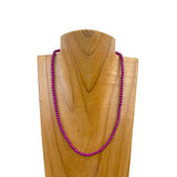NKY250525-08             18'' 4mm purple stone beads Necklace