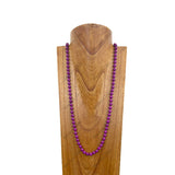 NKY250525-16            34'' 8mm purple stone beads Necklace