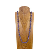 NKY250525-17            40'' Copper Navajo pearl beads with purple stone nuggets Necklace