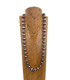 NKY250622-08           34’' copper Navajo pearl beads Necklace