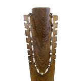 NKY250707-02COP                33'' white turquoise stone with copper Navajo pearl beads Necklace