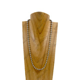 NKY251126-02                    23'' 6mm silver metal ball chain Necklace