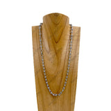 NKY251127-03                     24'' silver stainless steel chain Necklace