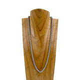 NKY251127-04                     24'' silver stainless steel chain Necklace