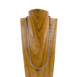 NKY251127-06                     24'' silver stainless steel chain Necklace