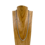 NKY251127-08                     24'' silver stainless steel chain Necklace