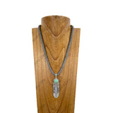 NKY251206-10             21'' Silver roundel Navajo pearl beads with silver metal feather pendent Necklace