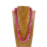 NKY251221-20                          21'' Blue turquoise nuggets stone Necklace