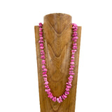 NKY251221-24                         34'' Blue turquoise nuggets stone Necklace