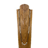 NKY251231-69                   40'' Copper Navajo pearl with white turquoise stone beads Necklace