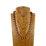 NKY260118-12                   24'' silver metal ball chain Necklace