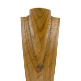 NKY260420-01-GOLD         20''Gold-tone metal chain with western design pendent Necklace