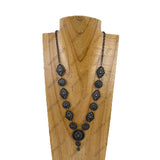 NKY260516-02           21'' Copper-tone metal chain with flower concho Necklace