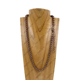 NKY260518-01               22'' 8mm silver metal chain Necklace