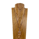 NKY260530-04-COPPER            24'' Copper metal chain with horse bite pendent Necklace